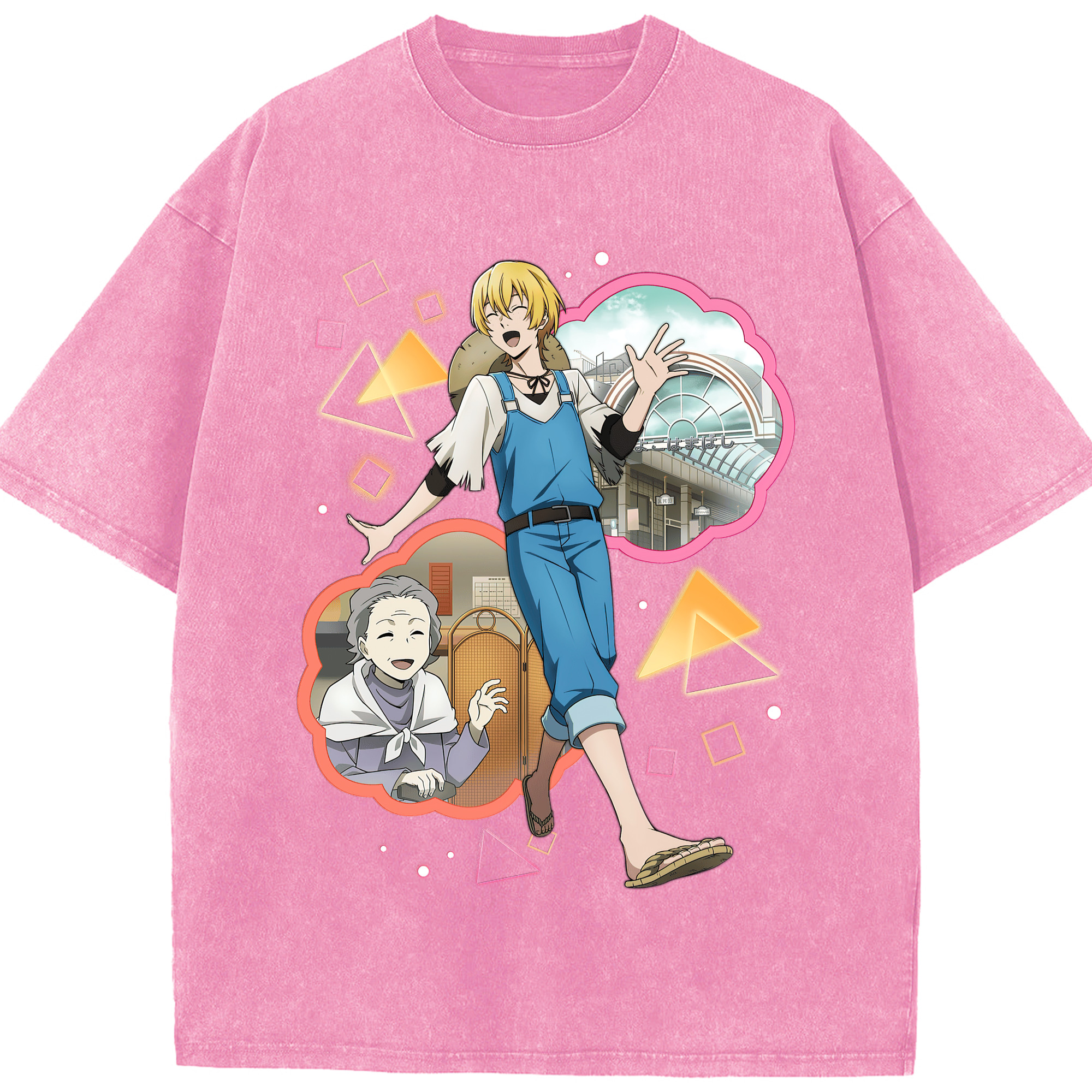 （画像用） 文豪ストレイドッグス Bungo Stray Dogs 綿100% ヴィンテージ風 半袖Tシャツ（フロントプリント）
